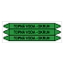 Značení potrubí, topná voda - okruh,3 ks, 355 × 37 mm